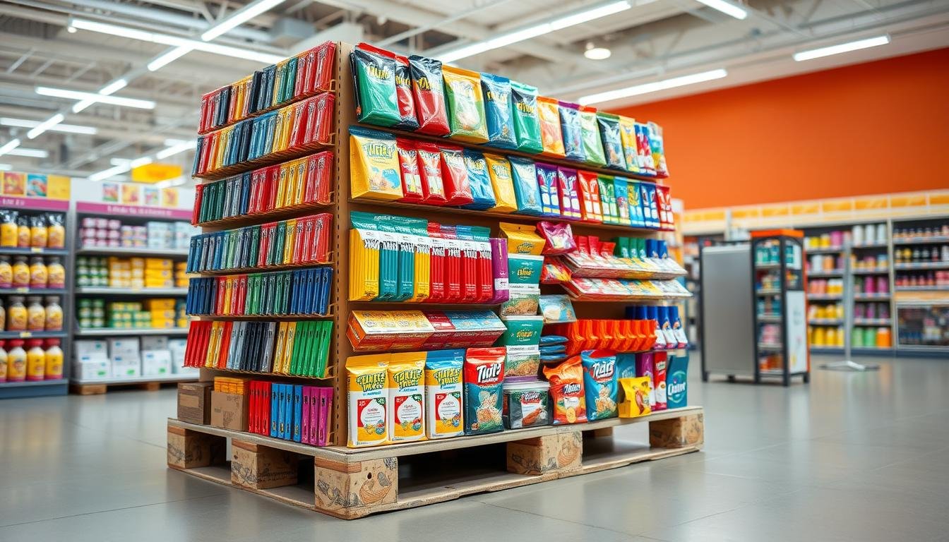 Cardboard Half Pallet Display