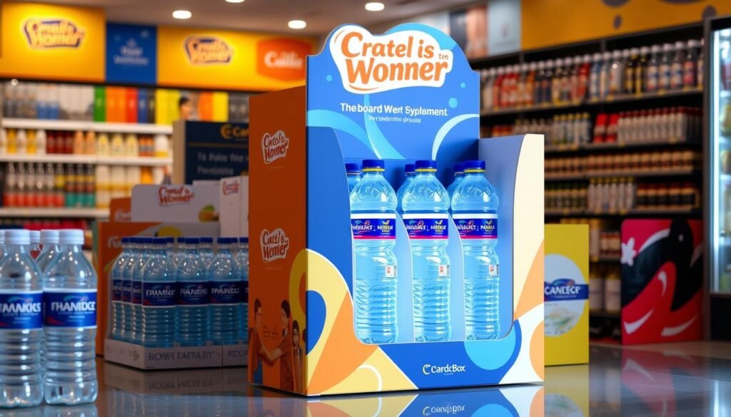 Customized Cardboard Water Bottle Display