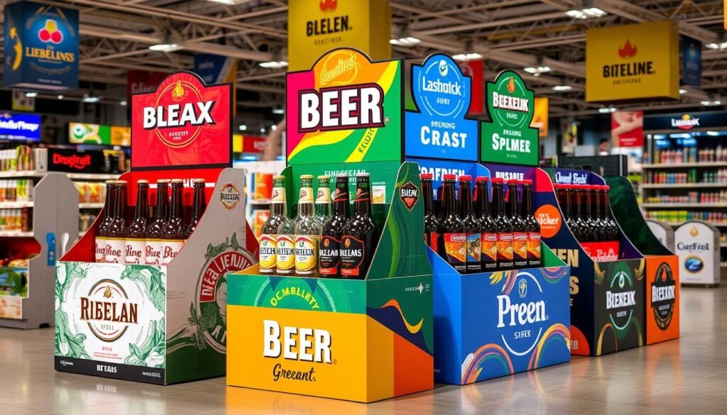 branded beer display stands