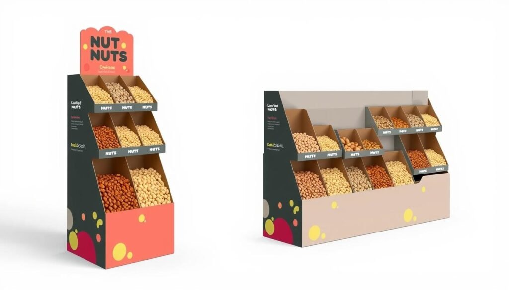 branded floor display for nuts