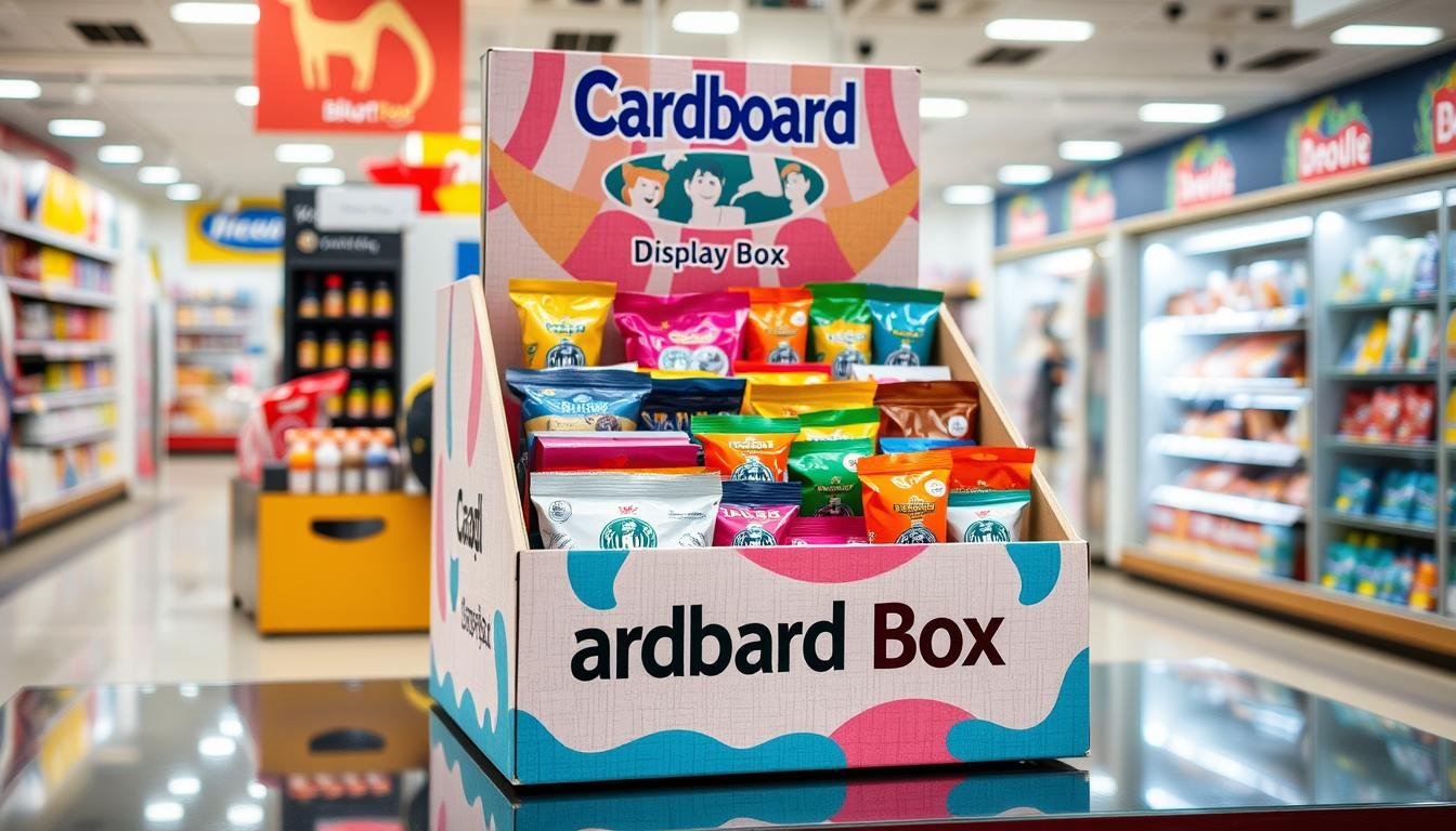 cardboard counter display