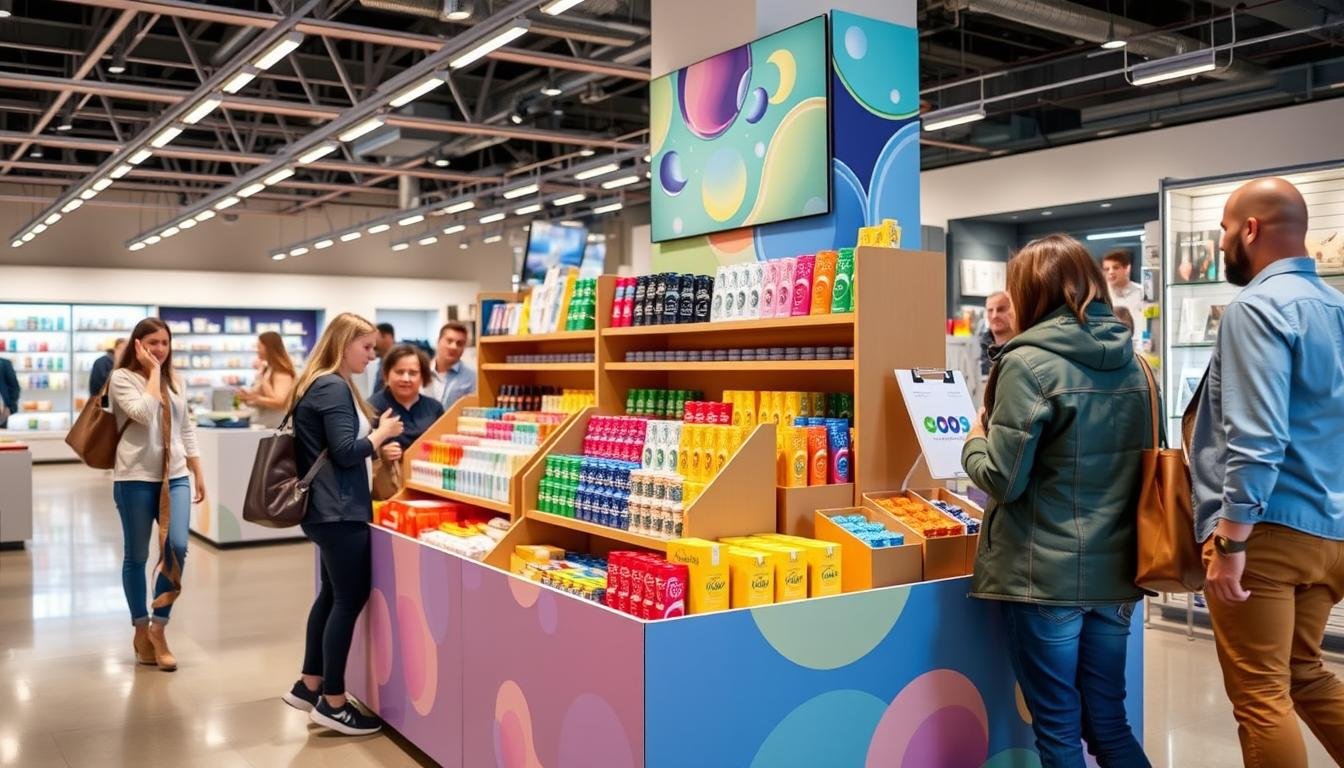 cardboard counter display