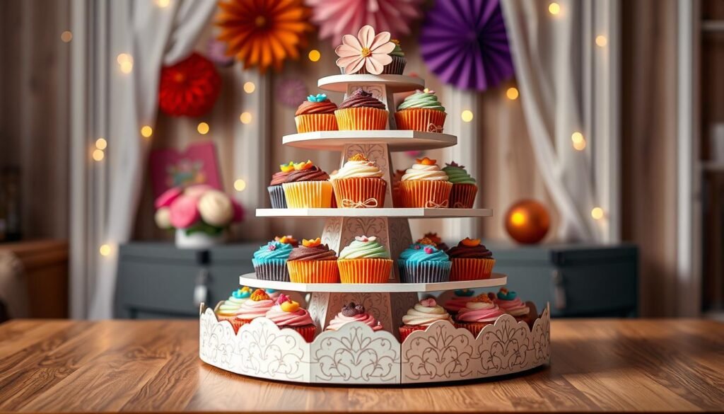cardboard cupcake tower stand