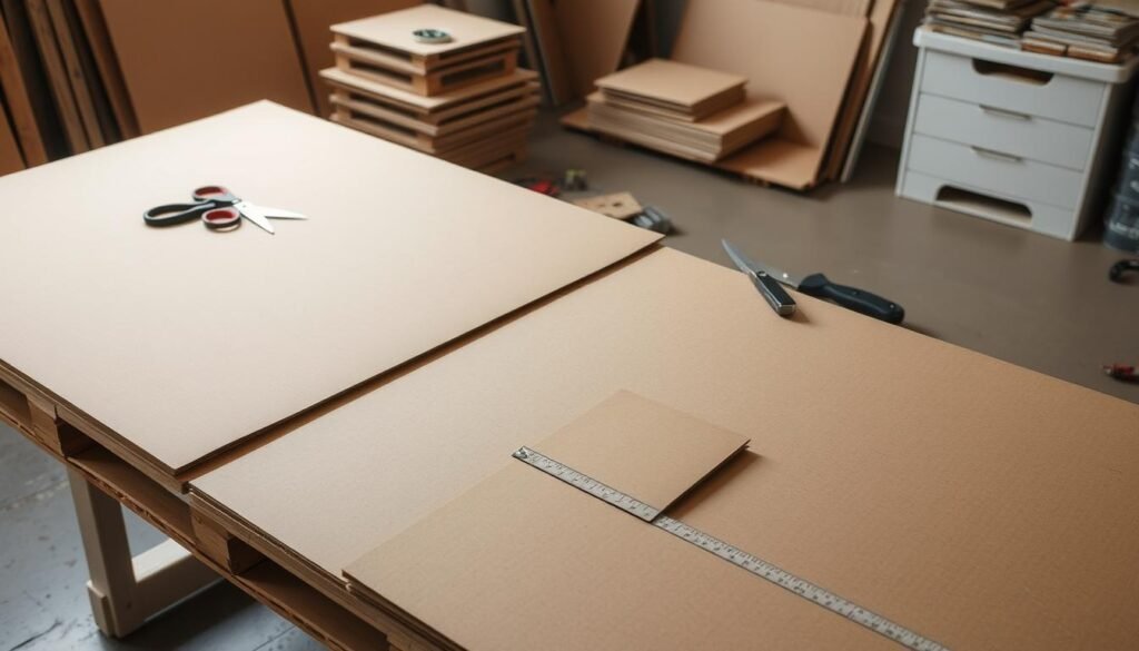 cardboard display preparation