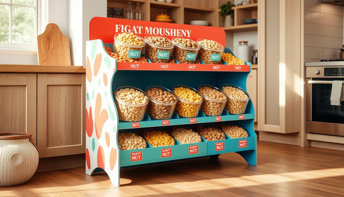 cardboard floor nut display stand