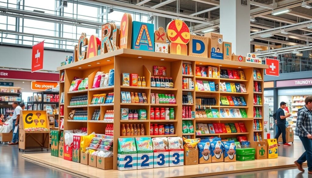 cardboard product display