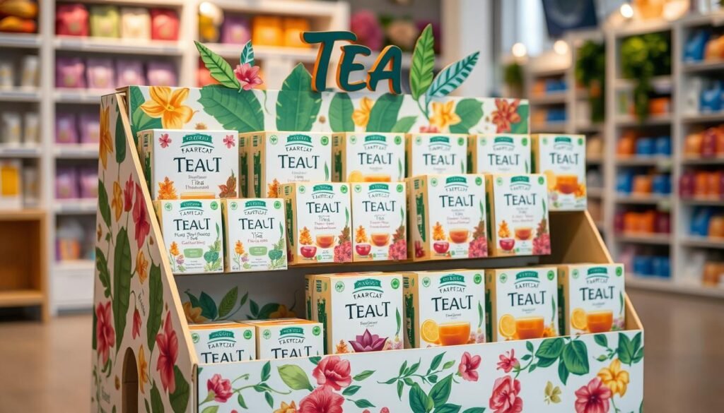 cardboard tea display stand