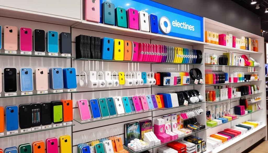 cell phone accessories display promotion