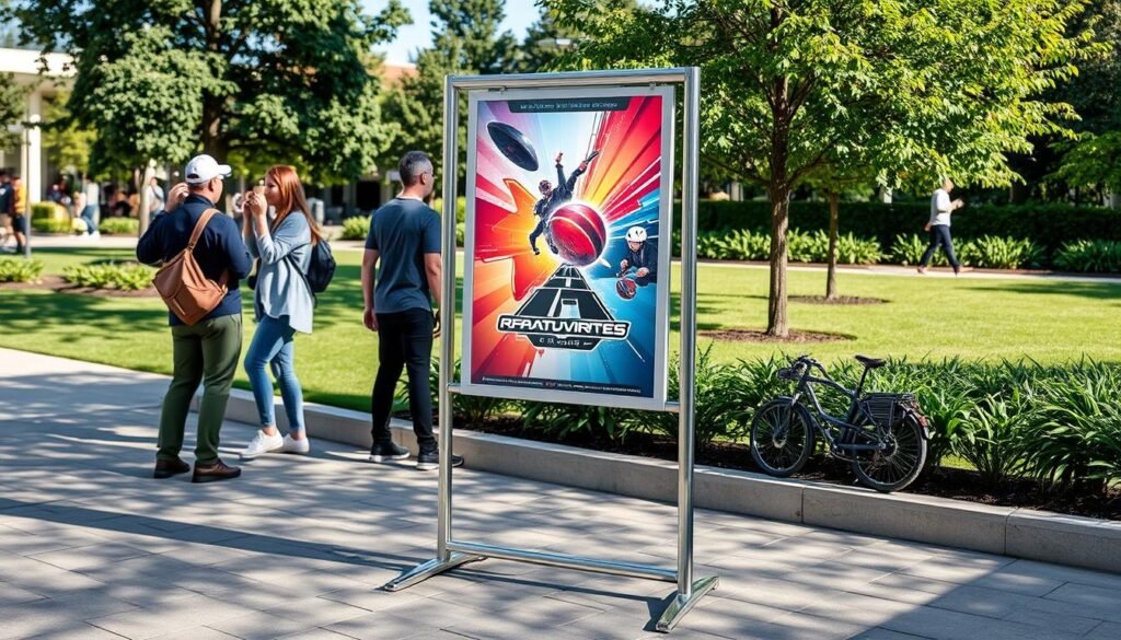 portable poster stand