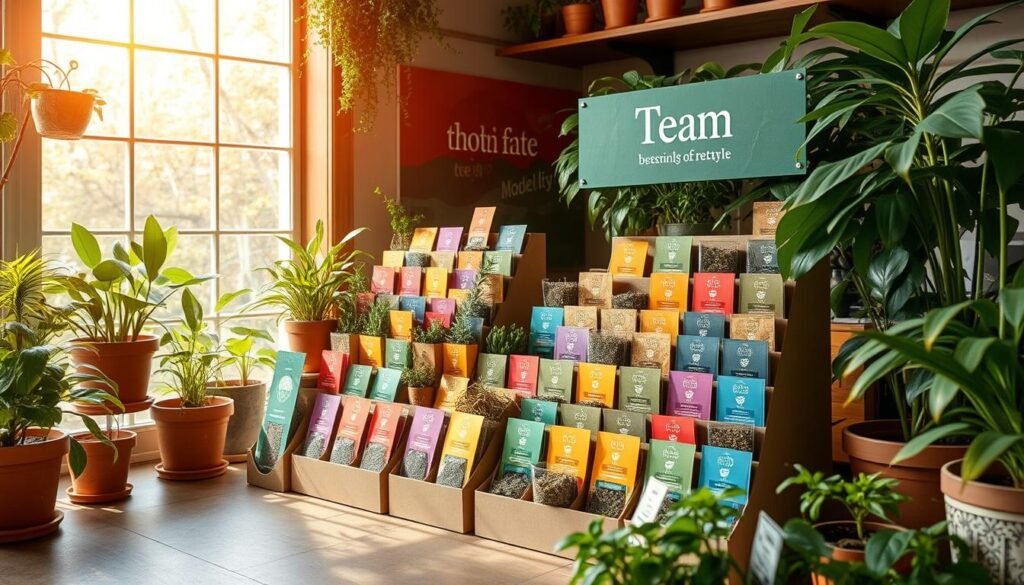 sustainable tea display