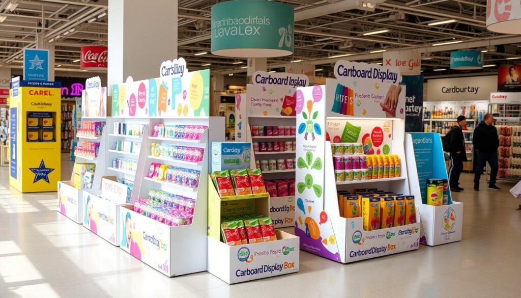 temporary cardboard displays