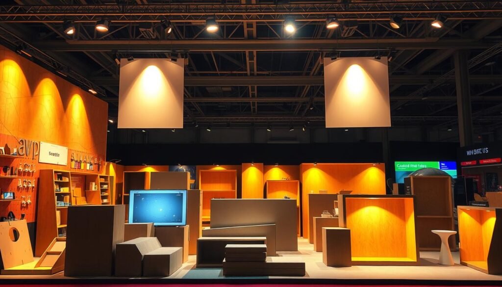 Cardboard Trade Show Displays Lighting Techniques