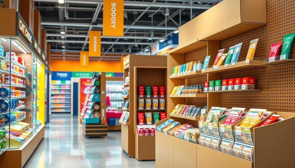 Corrugated Cardboard Stands in Retail