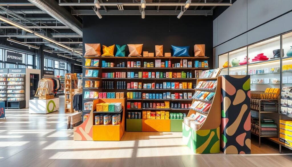 cardboard retail floor display stand