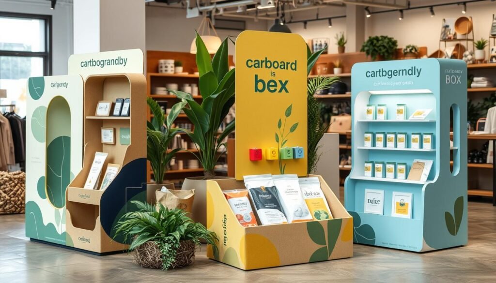 eco-friendly cardboard merchandising displays