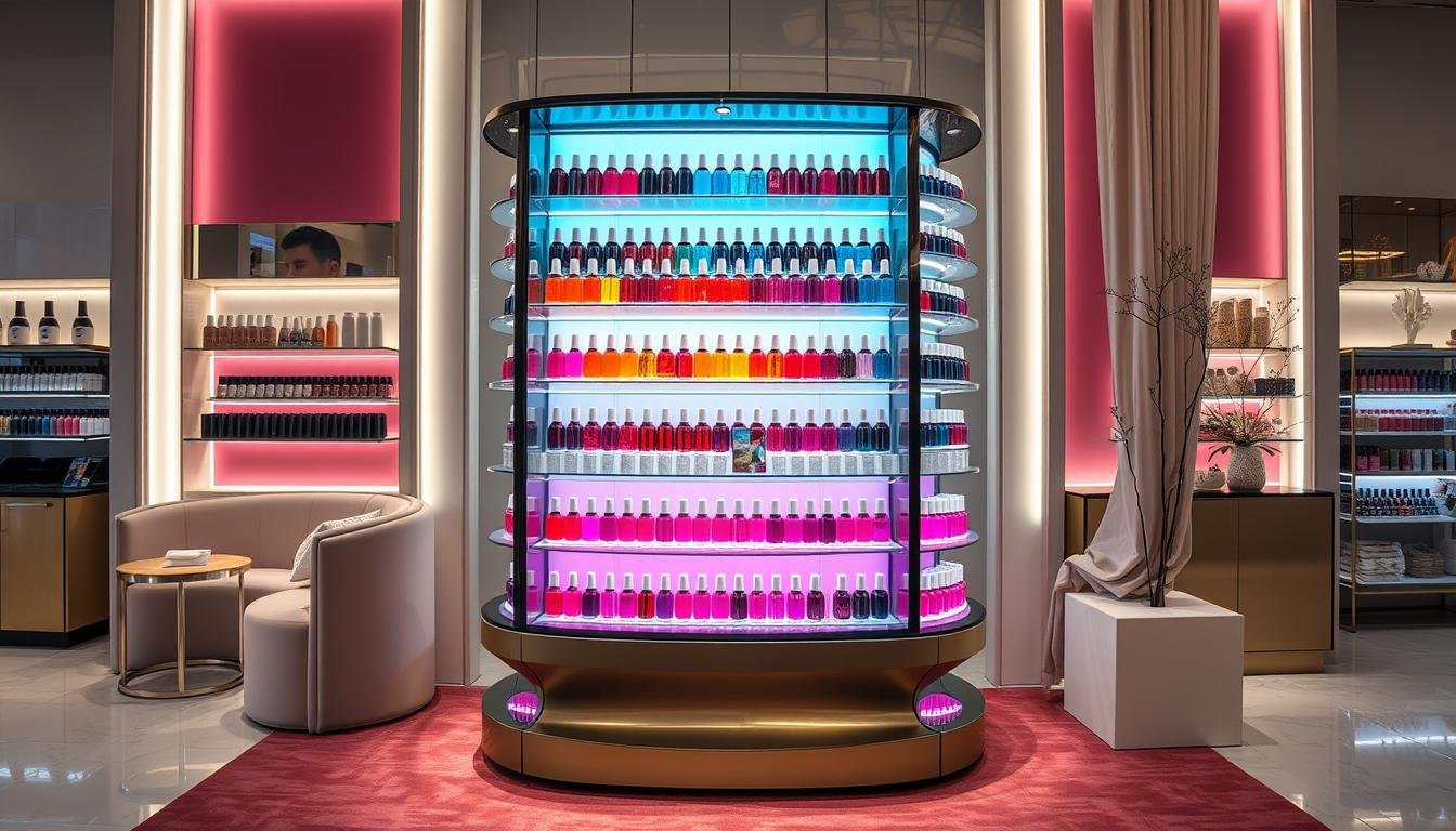 nail polish display floor stand