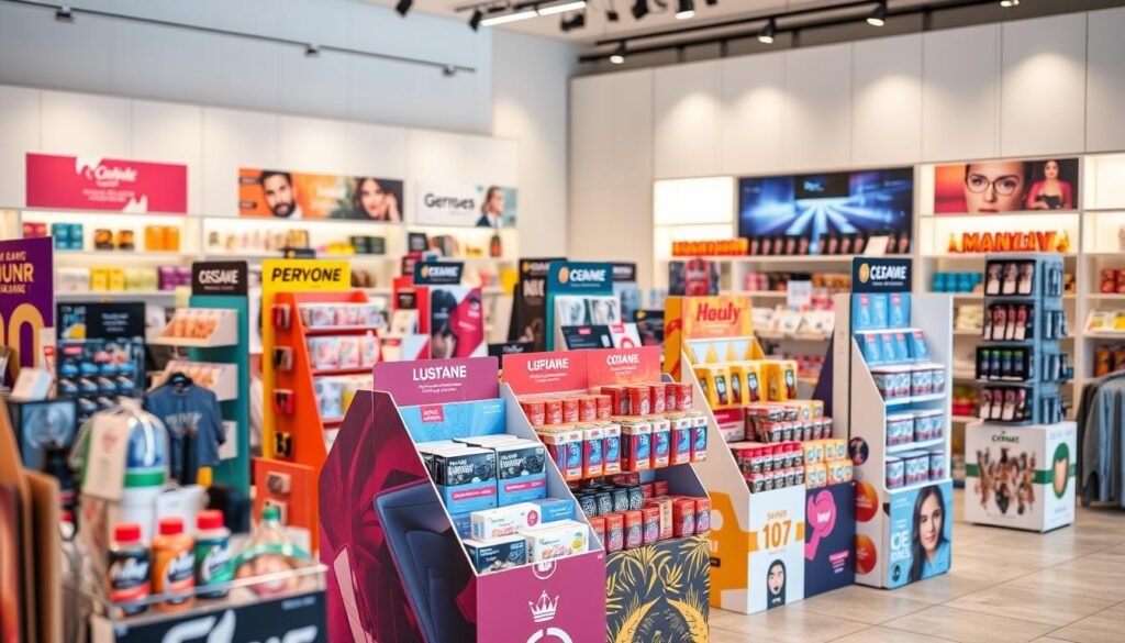 printed cardboard display stands
